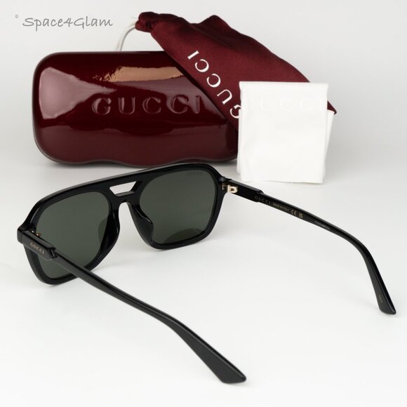Gucci Women Sunglasses Black Grey Pilot GG1823SA 001 NEW AUTHENTIC main image 4
